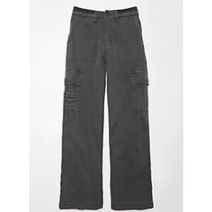 American Eagle Dreamy Drape Stretch Cargo Super High-Waisted Baggy Wide-Leg Pant